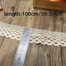 1 meter Renda Berongga Vintage, Cocok untuk Pakaian, Tas, Dekorasi Pernikahan, Kerajinan Jahit, dan Tekstil Rumah Tangga - krem - View 4