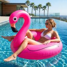 Flamingo Unicorn Pool Float - Fun Inflatable Pool Float Party Decoration, Summer Vacation Beach Floating Ring - Multicolor - View 8