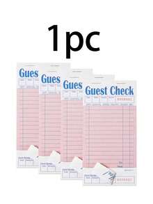 1/4/8 Pack Pink Customer Check Bill Book, Suitable For Waiters/Waitresses, Server Notepad, Restaurant Billing Paper, 50 Sheets Per Pack, 200 Sheets Total,Horizontal/Vertical Layout For Time Tracking, Accounting, Inventory Management Activity Planning - Multicolor - View 14