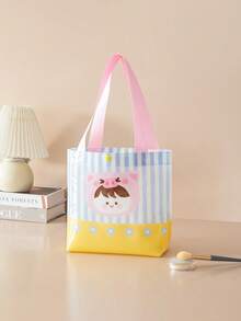 1pc Cartoon PVC Transparent Tote Bag, Waterproof Beach Bag, Large Capacity Swimming Storage Bag, Cosmetic Bag - Multicolor - View 12