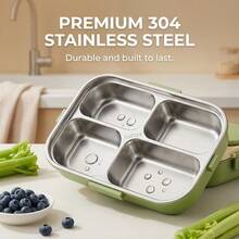 304 Stainless Steel Bento Box Adult, Microwavable Lunch Containers, Bento Box With Lunch Bag, Divided Food Storage Containers, Bento Box With Soup Container, Portable Insulated Lunch Box, Student School Travel Food Containers - Multicolor - View 6