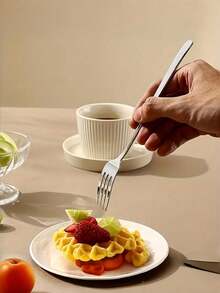 Stainless Steel Korean Style Fork, Mirror Polished, Dishwasher , Suitable For Home And Restaurant Use - Multicolor - View 10