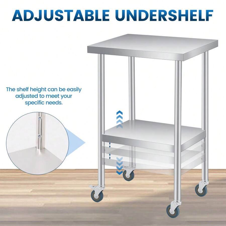 Outdoor Coffee Tables - Double Layer With Wheels - View 1
