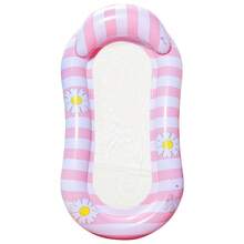 In Stock Thick Striped Petal Shape Single Inflatable Water Float Mesh Water Lounge Bed With Cup Holders For Swimming Pool(Random Style & Color Delivery) - Multicolor - View 15