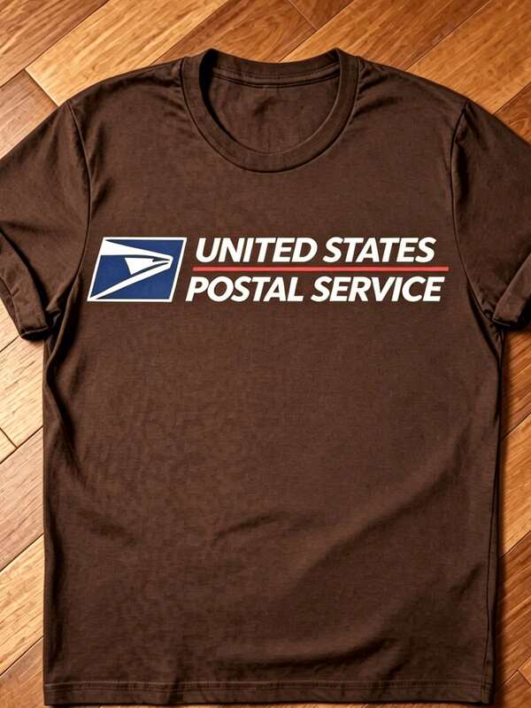 Men's United States Postal Service Tee, Bold Logo Design, Casual Everyday Wear,  Americana Style Shirt