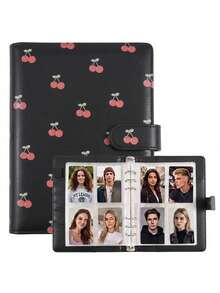 1 Set Album Foto A5 dengan 25 Lembar Kartu Foto 4 Slot, Pengikat 6 Ring, Sampul Kulit PU, Album Koleksi yang Cocok untuk Penggunaan di Rumah dan Kantor, Sempurna untuk Mengatur Foto Keluarga - MultiWarna - View 22