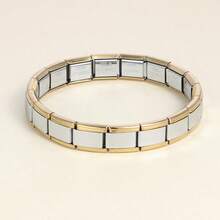 1pc Fashion Punk Style Square Elastic Patchwork Watch Band Bracelet, Perfect Gift Choice For Women, Wife, Girlfriend And Close Friends - Bracelet - View 8
