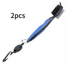 1/2pcs Double-Sided Golf Club Cleaning Brush With Retractable Hook, Portable Golf Course Accessory, Multi-Function Ball Brush, Golf Sports Accessory, Outdoor Sports Equipment, Golf Gift - One Size Fits All - View 16