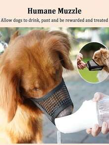 1pc Anti-Bite Mesh Muzzle For Short-Nosed Dogs, Suitable For Small To Medium Dogs, With Breathable Opening, Applicable To Brachycephalic Breeds Like Corgi And Pomeranian - Black - View 3