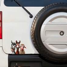 1pc Funny Donkey, Horse And Goat Brothers Exquisite Car Sticker, Premium Waterproof Decal, Suitable For Motorcycle/Truck/Laptop, Add Charming Appeal To Your Life! Car Bumper/Toilet/Wall - Multicolor - View 6