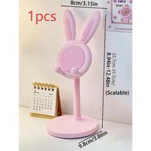 Little Rabbit Phone Stand Easter Rabbit Tablet Stand, Adjustable Height Phone Holder Slouchy Home Selfie Live Streaming Support Stand Suitable For Student Desk, Wedding, Birthday, Home Decor, Room Decor, Office Decor, Birthday Gift - Multicolor - View 9