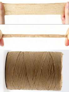 حبل قش ورقي منسوج، خيط حياكة DIY، مناسب لحياكة القبعات والحقائب وتزيين تغليف باقات الهدايا، حبل حرفي - أنماط متعددة - مشاهدة 4