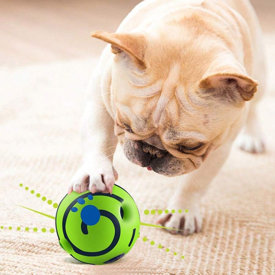 1pc Pet Interactive Squeaky Ball, Pet Chase Toy, Dog Intelligence Training Ball, Dog Chew Toy Tactile Training Supplies, Suitable For Medium And Large Dogs