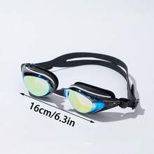 Unisex High-Definition Swimming Goggles, Soft Silicone Eye Ring, Rainbow Lenses, Leak-Proof Fit With Wide Field Of View, Swimming Pool Training And Competition Gear, Multiple Colors Available - White - View 7