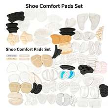 10 Pairs Random Styles, Self-Adhesive Gel Shoe Cushion Pads, Anti-Wear Heel Grips & Forefoot Inserts, Soft Comfort Shoe Insoles For High Heels Daily - Multicolor - View 1