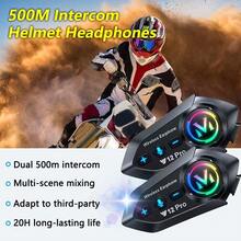 Y12 Pro Motorcycle Helmet Intercom Headset BT5.4 Wireless Interphone, IP56 Rating, Intercom Distance Up To 500 Meters, Supports Half Helmet And Full Helmet, 1000mAh Capacity, Supports Simultaneous Intercom & Music Sharing, Supports AI Voice Assistant - Y12 PRO (500M Intercom) - View 8