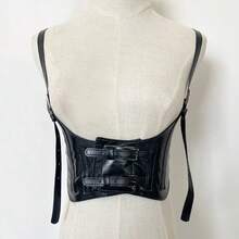 1pc European & American Gothic Style Women's Suspender Vest Corset Waist Cincher - Black - View 2