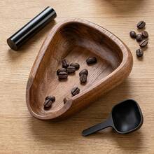 Coffee Bean Dosing Cup & RDT Spray Bottle & Coffee Spoon Set, Wood Espresso Accessories Kit With Static Reduction Spray, Measuring Tray For Coffee/Tea - Multicolor - View 7