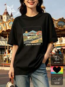 Women T-Shirts - 黑色 - 查看 1