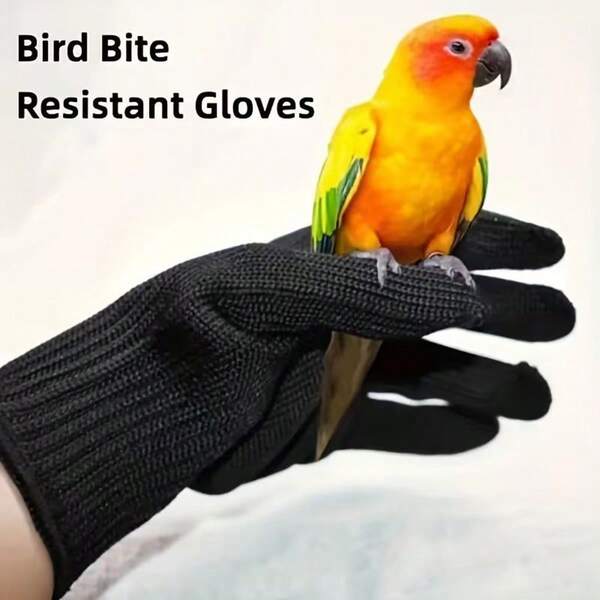1PC Parrot Anti-Bite Gloves Pet Bird Handling Accessories Pet Training Steel Wire Gloves Chewing Work Gloves Parrot Hamster!