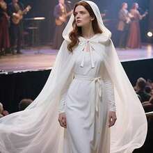 New Medieval Halloween Cloak With Large Hat, Vintage Multi-Color European Noble Overcoat Robe - Multicolor - View 5
