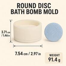 4 Shapes Bath Bomb Mold 3D Heart Flower Round Disc Sphere Shampoo Press Bar Mold DIY Solid Plastic Handmade Soap Mould Round Ball Shaped Shampoo Soap Mold Soap Making - Bath Bomb Mold - View 10