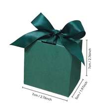 50PCS Mini White Gift Boxes With Satin Ribbon Decor, Wedding, Party, Holiday Elegant Packaging, Holiday Decoration, Premium Paper Material, Christmas Choice DIY Gift Boxes - View 8