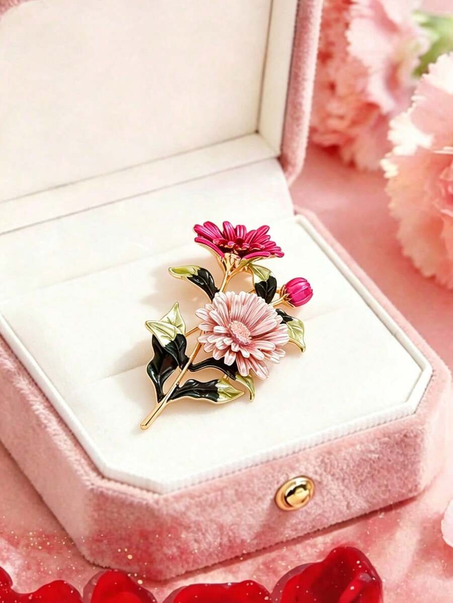 1件裝清新雛菊胸針,時尚百搭,適合女性日常穿著,可作為西裝與洋裝的飾品使用 - 彩色 - 查看 1
