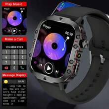 SIMSONLAB 1pc Unisex HD Touchscreen Outdoor Silicone Strap Smartwatch, Message Notification, Fitness Tracking, Calorie & Distance Tracking, Music Control, Remote Camera, Compatible With Smartphone, Sporty Outdoor Activity Smartwatch - Multicolor - View 5