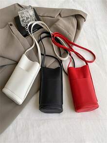 2026 New Minimalist Soft PU Phone Crossbody Bag, Solid Color Fashion Mini Shoulder Purse For Women Daily Walk - Multicolor - View 1