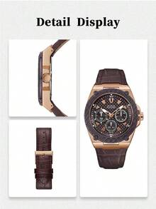 GUESS Men Analog Wristwatch, Seiko VX7J Movement, Luminous Hands, Elegant Daily Gift Watch, W1058G2 - Black - View 6