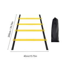 3-Meter 6-Section, 4-Meter 8-Section Agility Ladder, Speed Agility Training Ladder, Jump Rope Ladder, Rope Ladder, Speed Ladder, Detachable Portable Soccer Training - Multicolor - View 8