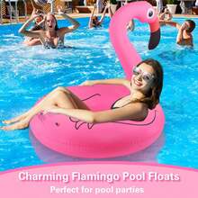 Flamingo Unicorn Pool Float - Fun Inflatable Pool Float Party Decoration, Summer Vacation Beach Floating Ring - Multicolor - View 2
