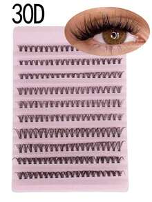 C Curl Self-Adhesive False Eyelashes, No Glue Needed, 8-16mm Mixed Length, Fluffy Cat Eye Effect, No Sticky Residue, Pre-Glued False Eyelashes, DIY Convenient Eyelash Clusters, Single Cluster False Eyelashes, False Eyelashes, False Eyelashes - C - View 8