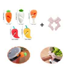 MYLOLF 6pcs/Set Carrot, Bell Pepper, Chicken Leg Design Pot Lid Handle + Bow Pot Lid Rack Pot Lid Lifter Anti-Spill Tool Practical Kitchen Gadget For Cooking Soup - Multicolor - View 6