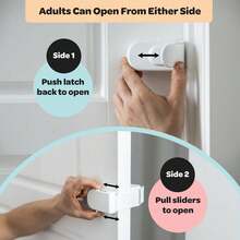 Door Locks Can Be Installed Without Tools Or Adhesives And Can Be Used On Door Handles, Door Bars - White - View 4