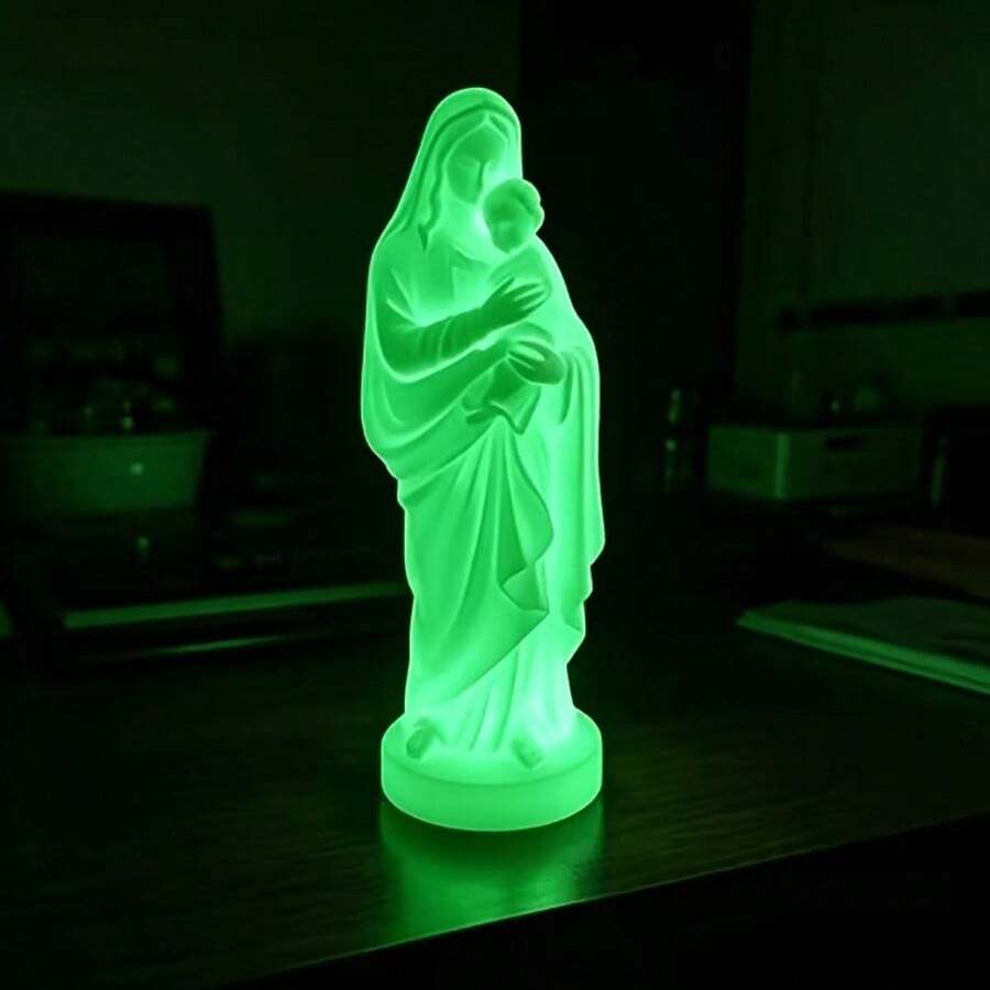 Glow-In-The-Dark Holy Infant Statue, Finely Textured Small Figurine, Suitable For Home, Church, Prayer Altar Catholic Religious Decor And Christian Gifts - 1 Pc - View 1