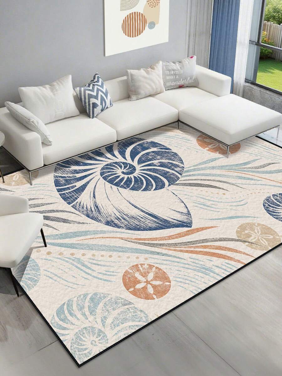 1pc Carpet, Suitable For Living Room, Bedroom, Soft And Skin-Friendly Plush, Multiple Sizes Available, Fluffy And Comfortable, Washable - Multicolor - View 1