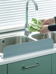 Black Or Gray Silicone Sink Splash Guard With Suction Cups, Kitchen Sink Splash Guard, Restaurant Sink Splash Guard - Grey - View 4