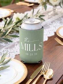 Custom Beverage Insulation Sleeve,Personalized Wedding Can Coolers, Custom Double-Sided Jar Sleeve With Text,8 Colors,Wedding Toast,Wedding Party,Commemorative Gift For Couples & Party Guests, Bulk Custom Insulation Can Sleeves For Weddings - Multicolor - View 7