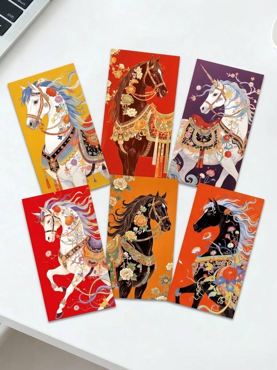 Haus Hana 2026年3D立體壓花紅包套裝（6個裝）－加厚優質來信紅包，農曆新年送禮佳品