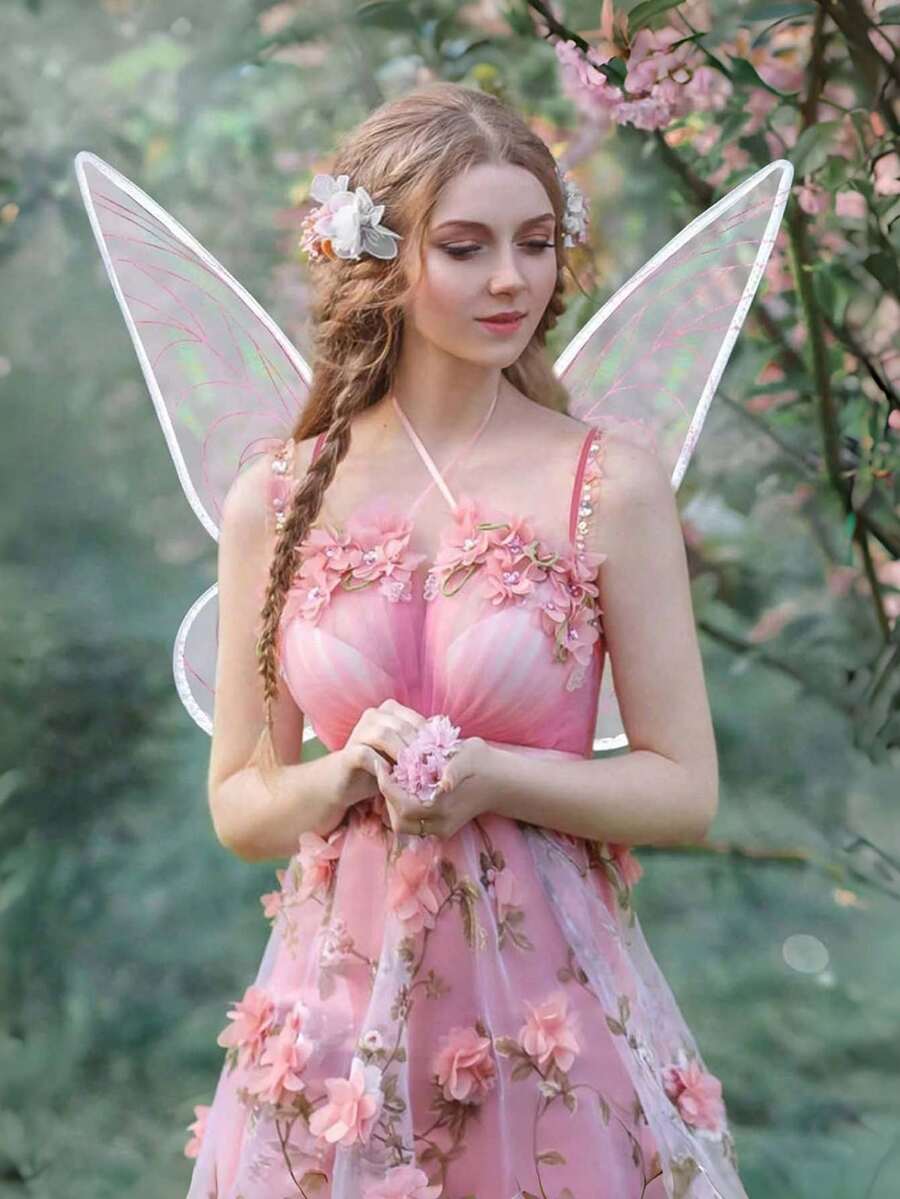 1 buah Sayap Jangkrik Peri Pelangi, Sayap Kupu-kupu untuk Cosplay, Sayap Jangkrik, Aksesori Kostum Cosplay Pesta Halloween Natal untuk Wanita, Cosplay Peri - MultiWarna - View 1