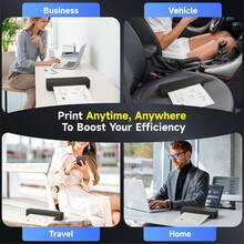 ORICO New Upgraded MT80 Portable Thermal Printer, Inkless Thermal Printer, A4 Thermal Printer, Includes: 1 Roll A4 Thermal Paper/200 Sheets Thermal Folding Paper, Built-In Adjustable Paper Tray/Slot, Can Print Various Documents - Multicolor - View 11