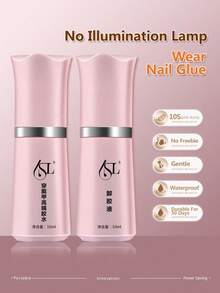 YBJK 2PCS 10ml Nail Glue And Remover Set, Super Strong Hold Press On Nail Adhesive, No UV Lamp No Damage, Lasts 30 Days - 2pcs - View 9