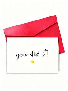 1張 You Did It 卡片，給他的 Well Done 卡片，為你驕傲，恭喜，考試、新工作晉升、駕照考試、你很棒、畢業 - 多色 - 查看 8