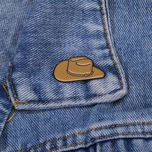 Western Cowboy Hat Enamel Badge, Country Style Cowgirl Brooch - Multicolor - View 5