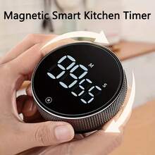 1pc Kitchen Timer For Cooking Baking, Home Countdown Timer Reminder Alarm Clock With Magnetic Backing, Rotary Timer With 3 Volume Levels, Time Management Remind Timer, 3*AAA Battery Operated (Battery Not Included) - LED digital display - View 3