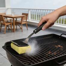 Stainless Steel BBQ Brush Scraper Cleaner For Cast Iron Ceramic Grills Outdoor - A - View 1