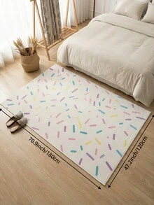 Living Room Area Rug, Light Multi-Color, Large Size Soft. Suitable For Kitchen, Dining Room, Bedroom, Indoor/Outdoor, Office, Lobby, Anti-Slip Doormat, Hallway, Study. Faux Cashmere Holiday Decorative Rug. - Multicolor - View 14