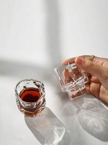 4/6 buah Gelas Kecil Transparan Bertekstur 60ml, Gelas Minuman Keras Mini Asimetris Kreatif, Gelas Koktail, Peralatan Bar Rumahan, Gelas Minuman Pesta, Gelas Sake Jepang - View 8